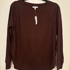 Maroon Waffle Knit Shirt